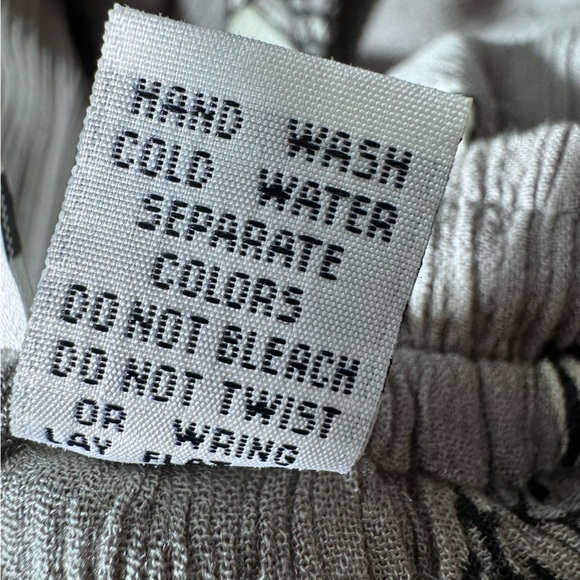 Vintage Chico's Broomstick Maxi Long Skirt Grey Black Fish One Size 90s Y2K - Picture 12 of 14